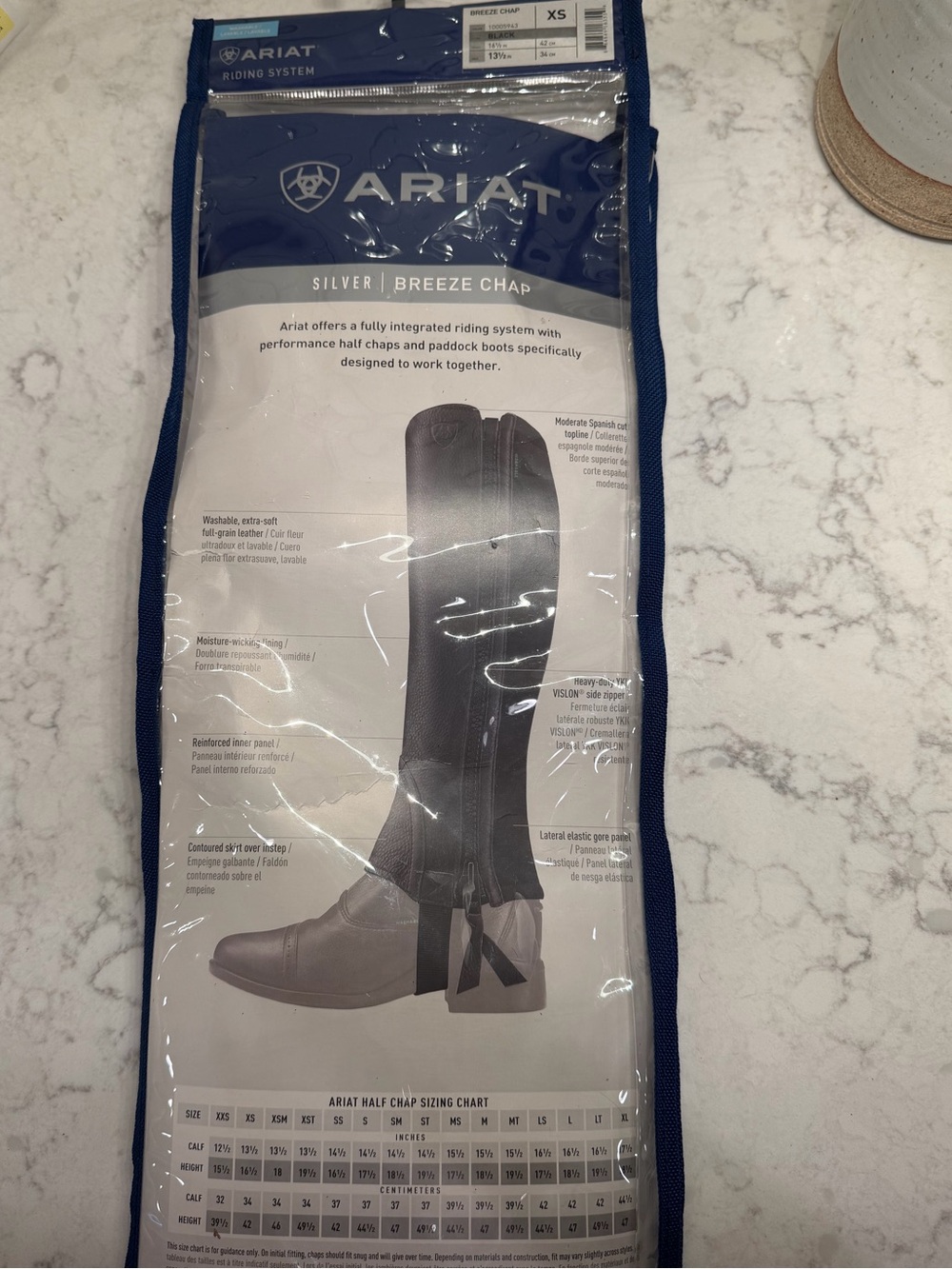 Ariat Breeze Half Chap - black washable leather 🐴